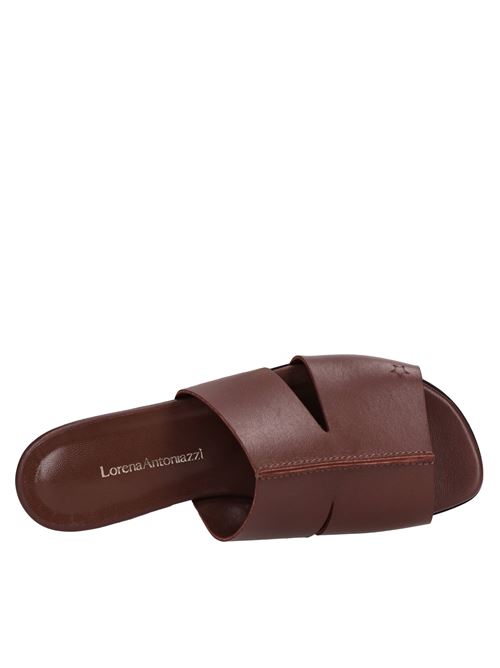 Leather mules LORENA ANTONIAZZI | E23217SC19C/9978MARRONE